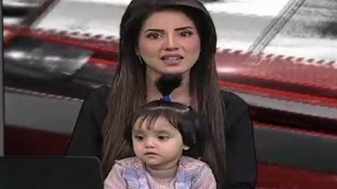 zainab murder case; news anchor comes live with daughter as protest