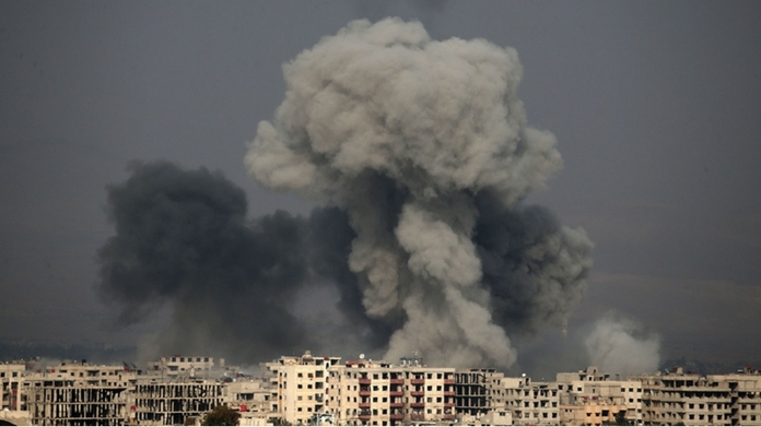 airstrike in syria killes 250