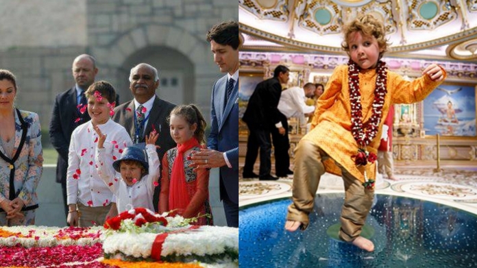 hadrien trudeau steals the show during Canadian Pm visit to india