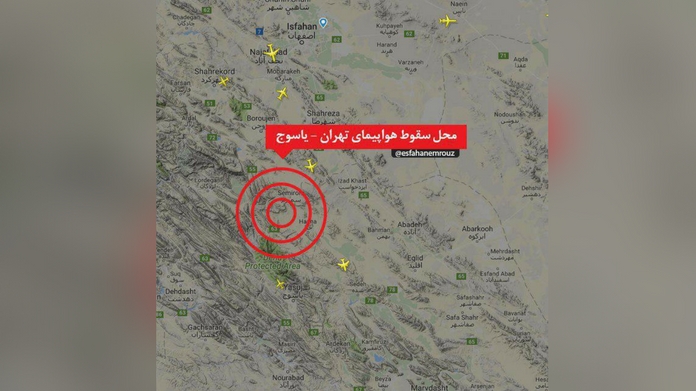 iran plane crashed