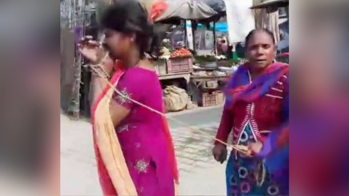 Woman Tied To A Leash And Dragged Around Like An Animal