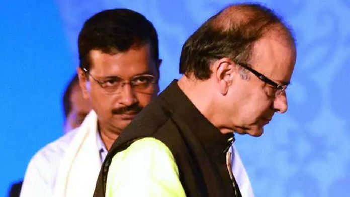 Aravind Kejriwal With Arun Jaitley