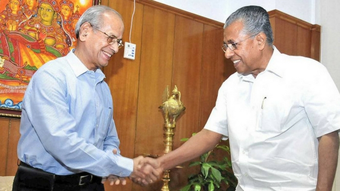 E.Sreedharan with Pinarayi