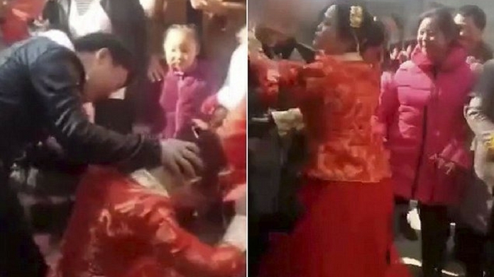 Angry Bride Slaps Guest video