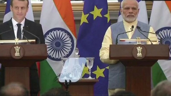 modi with macron