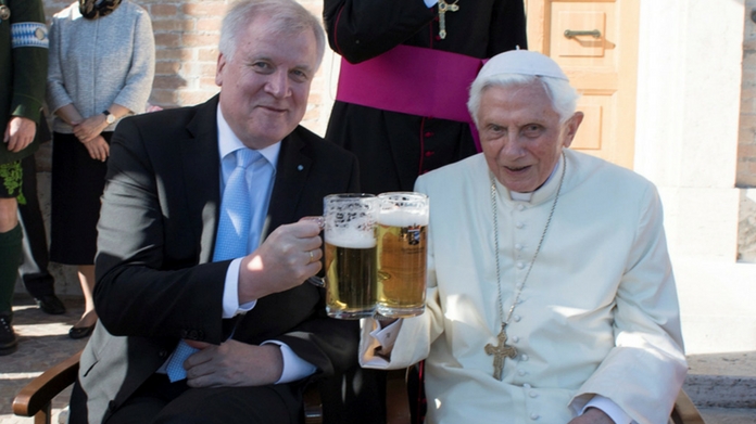 pope drinks beer