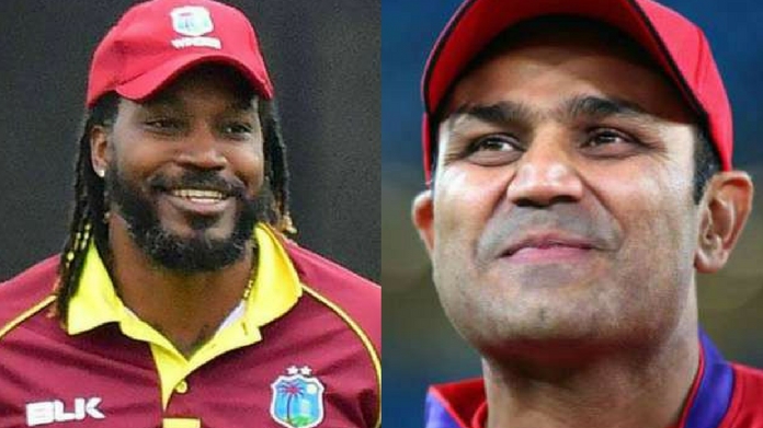 Gayle with Shewag