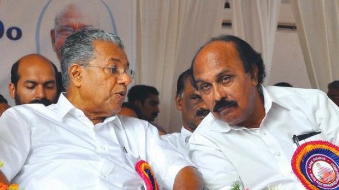 Pinarayi with Chandrasekharan