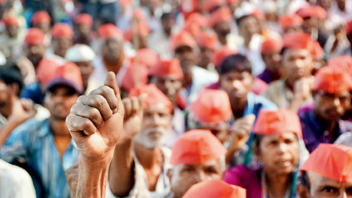 farmers protest against maharashtra govt again