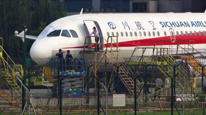 Sichuan Airlines co-pilot sucked halfway out cockpit window