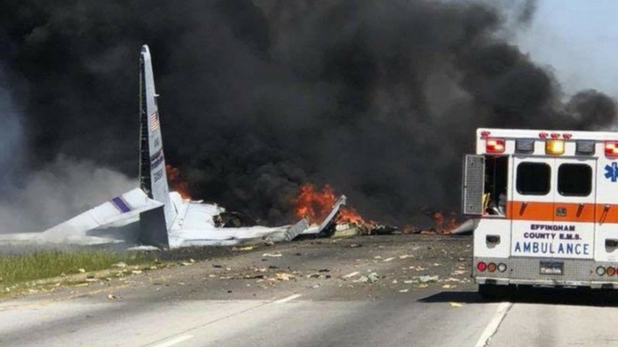 america Military plane crashes in Georgia