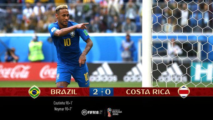 brazil won match against costarica