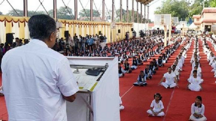 yoga is not a relegious practice says pinarayi vijayan
