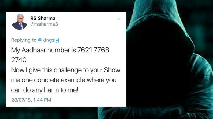 hacker reveals private information of RS Sharma