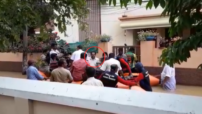 vm sudheeran being rescued