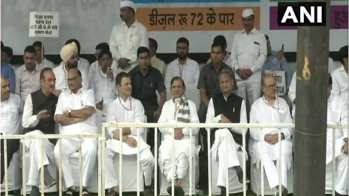 opposition parties lined up under congress in bharath bandh