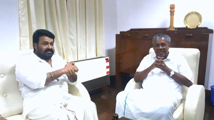 mohanlal and pinarayi