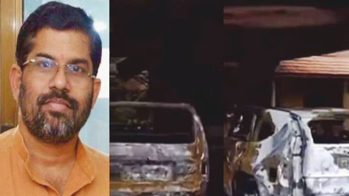 sandeepanandagiri car set to fire