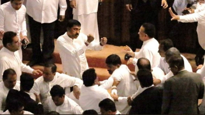 mp conflict in srilanka parliament