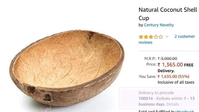 Natural Coconut Shell Cup