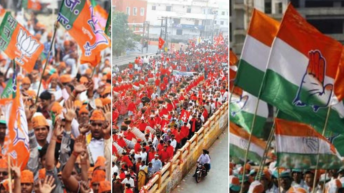 political party procession kick starts election heat in kerala