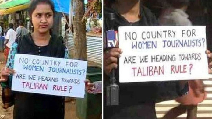 tv9 reporter protest before sabarimala