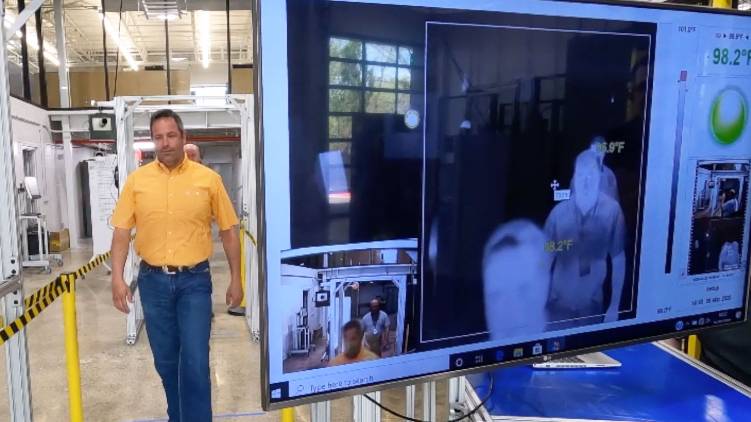 Infrared walk through thermal scanners at four airports in Kerala