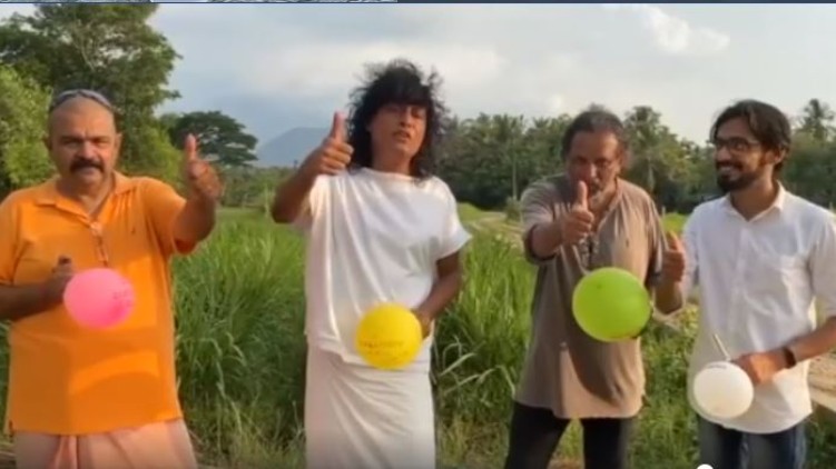 Boby Chemmannur balloon blowing challenge