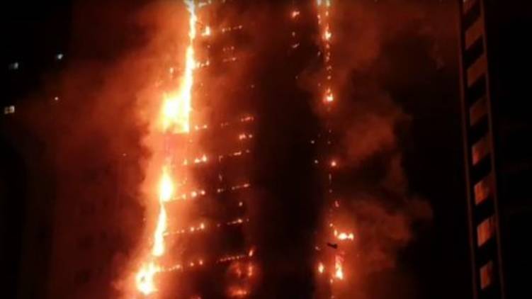 Massive fire Al Nahda seven injured