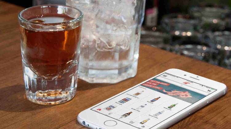 mobile app for liquor sale