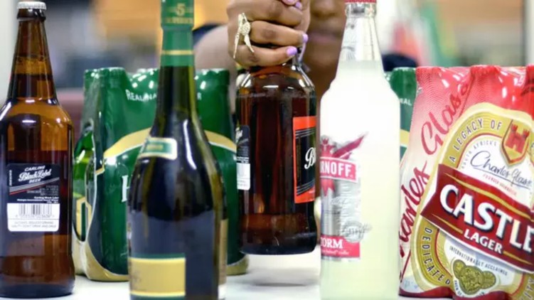 liquor through bar counter