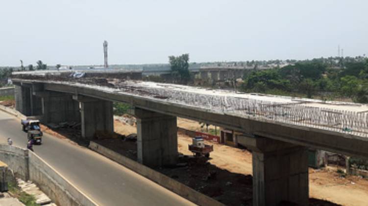 over bridge
