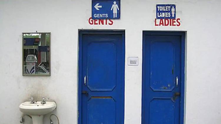 public toilet doors india