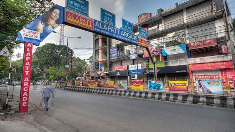 mg road blocked with barricade