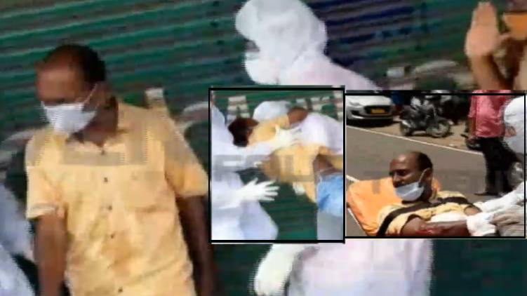 health workers caught quarantine violated man
