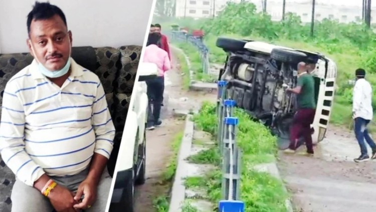 Vikas Dubey accident cattle