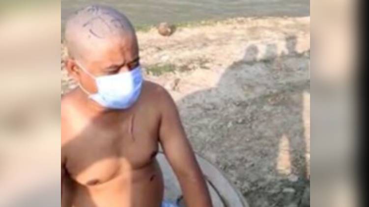 Nepali man tonsured