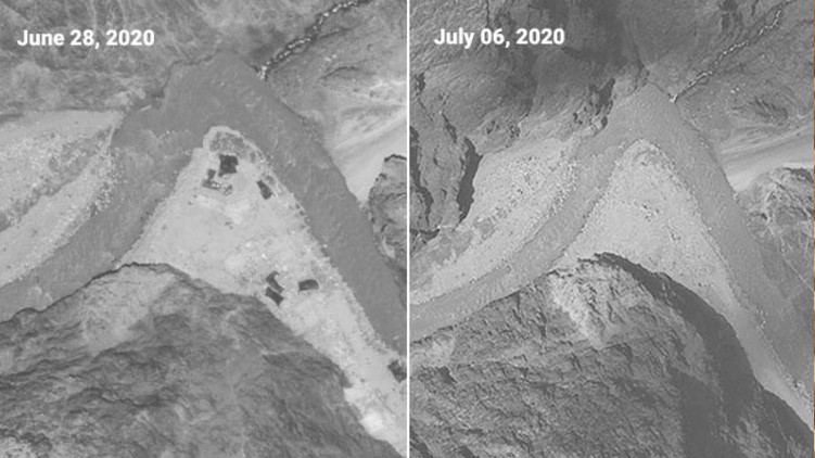 Satellite images Galwan Valley