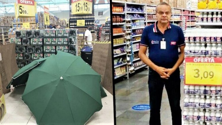 Supermarket Dead Worker Umbrellas