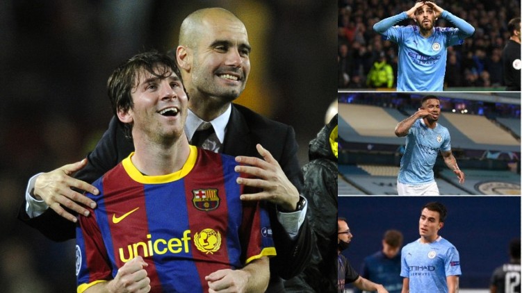 Manchester City players messi