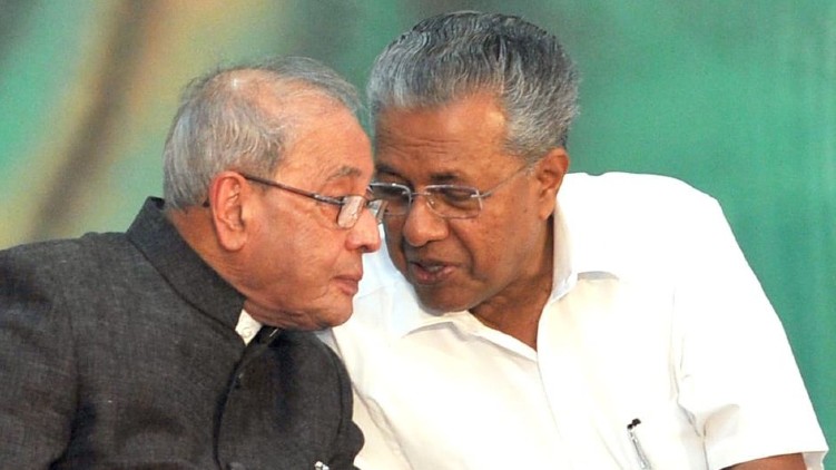 Pinarayi vijayan pranab mukharjee