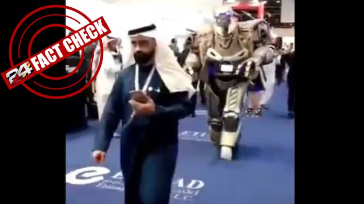 robot with Bahrain king fake news