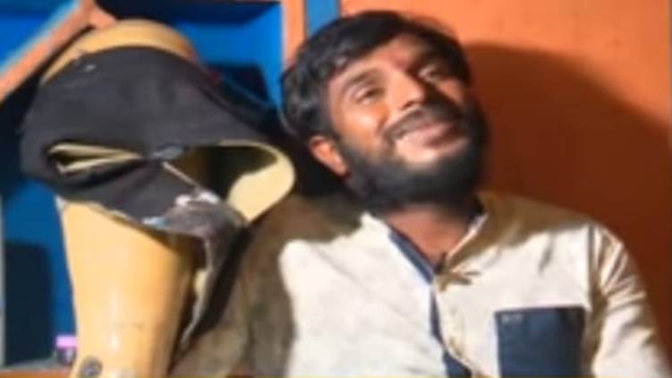 24 impact health department will give Prashant an artificial leg