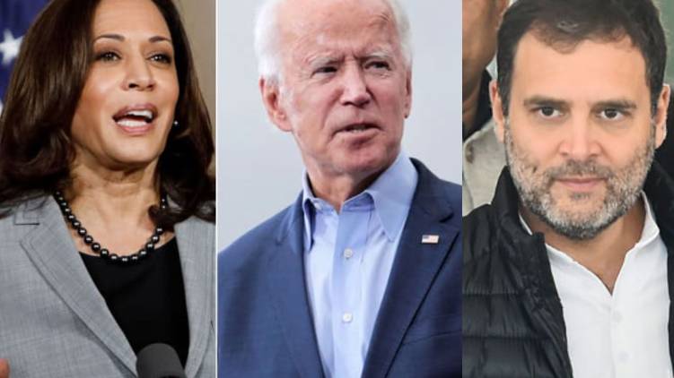 Rahul Gandhi congratulates Joe Biden and Kamala Harris