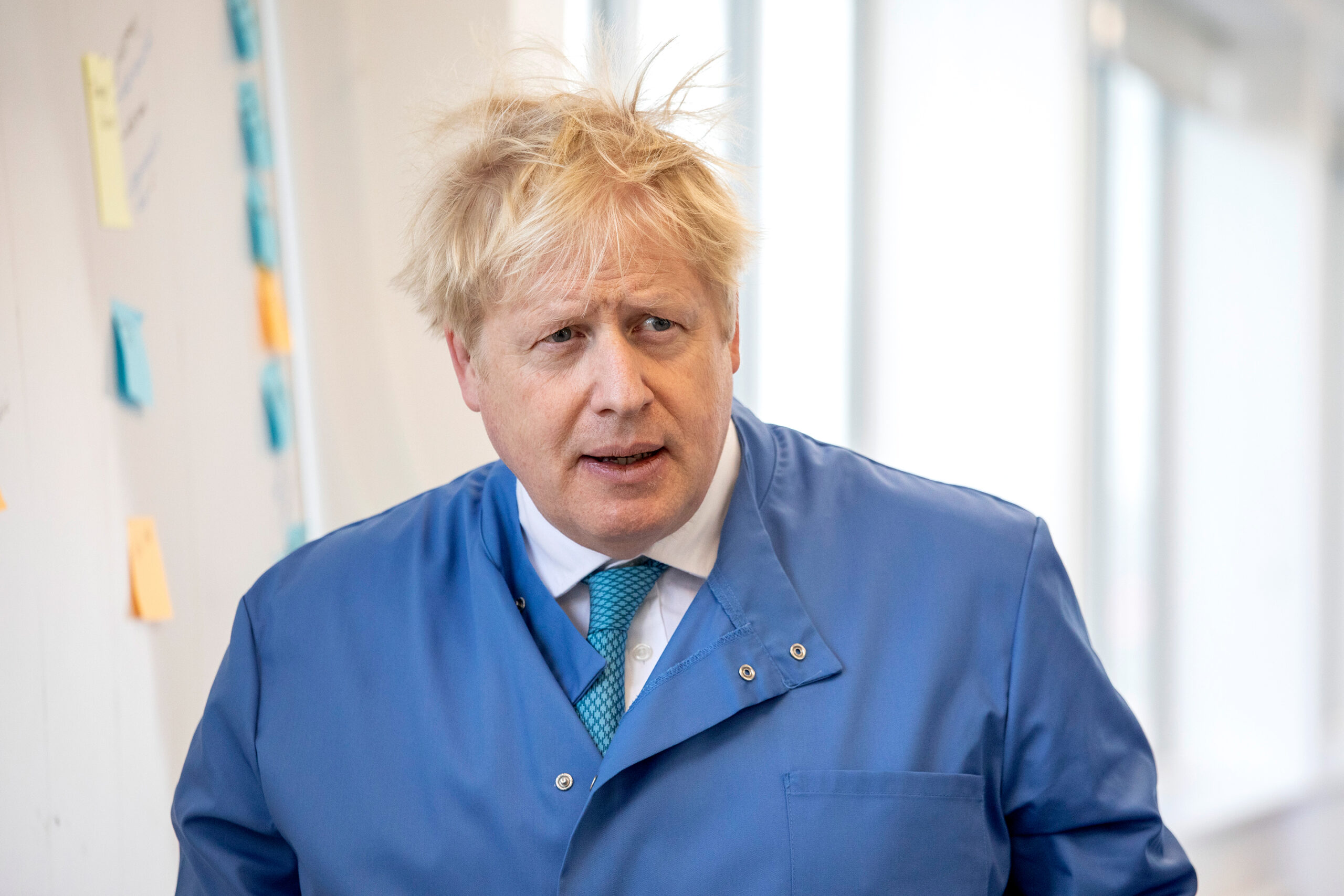 Prime Minister Boris Johnson Visits The Mologic Laboratory In Bedford