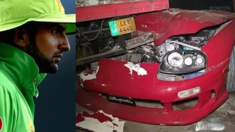 Shoaib Malik crashes car
