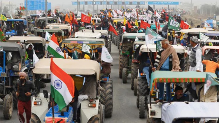 Farmers tractor parade Police