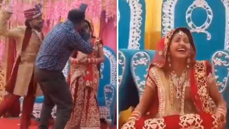 Groom smacks photographer during wedding photoshoot viral video