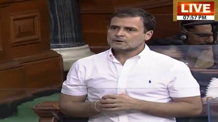 rahul gandhi walk out