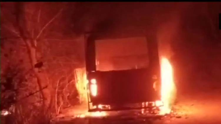 bengal bus caught fire before election
